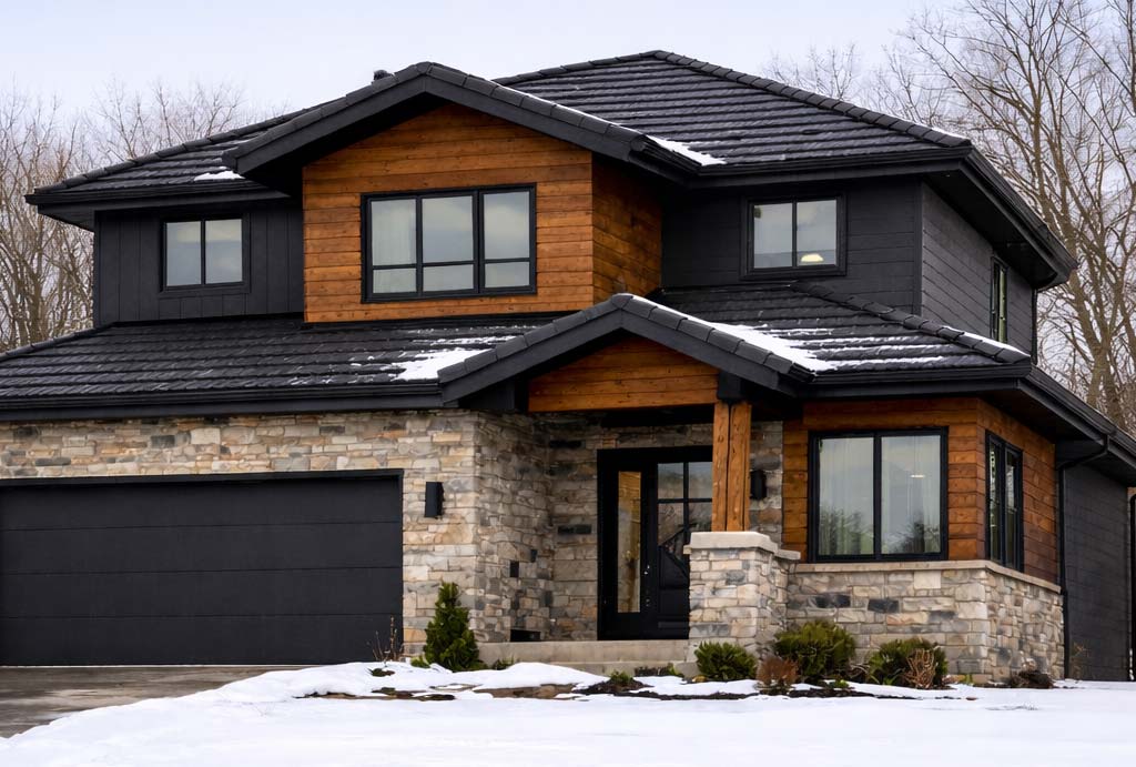 Matte Black & Mixed Materials Are Trending in Central Indiana