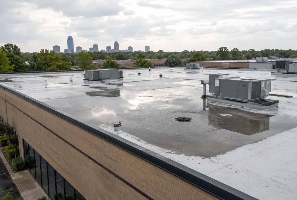 Commercial Flat Roof Leaks in Indianapolis
