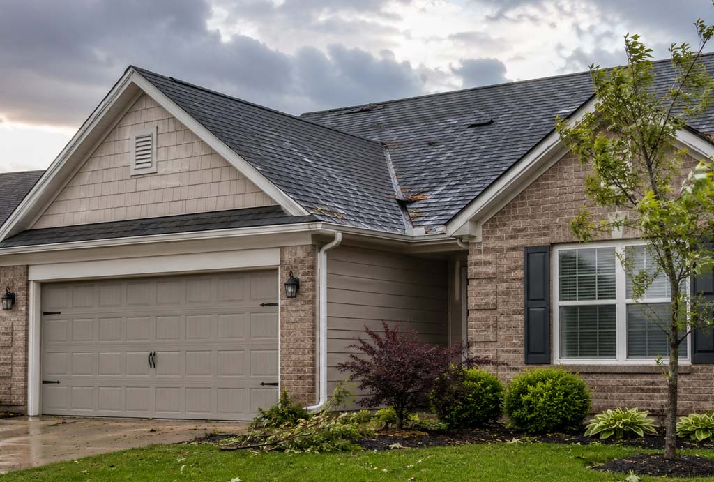 July Storm Damage Roof Repair in Indianapolis